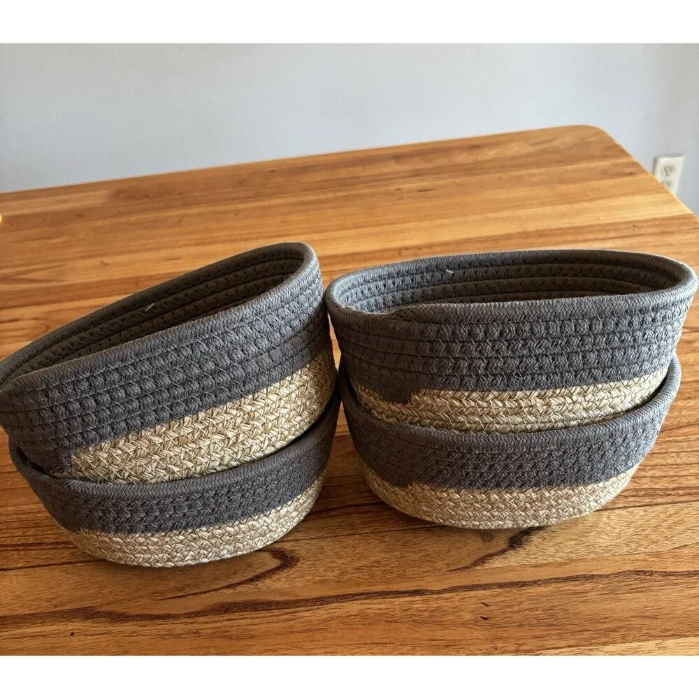 Decorative Basket Gray & Natural  Brightroom Set Of 4